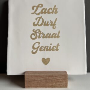 Tegeltje met tekst