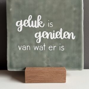 Tegeltje met tekst