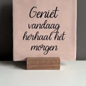 Tegeltje met tekst