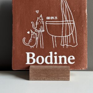 Tegeltje geboortekaartje kraamcadeau