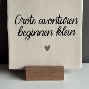 Tegeltje met tekst