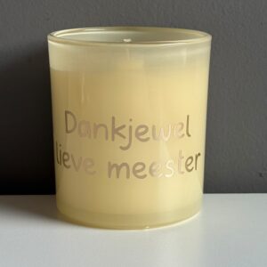 dankjewel lieve meester- geurkaars jasmine whisper 30 branduren