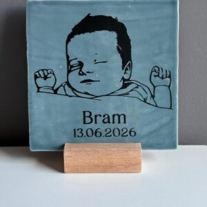 Tegeltje foto geboorte kraamcadeau